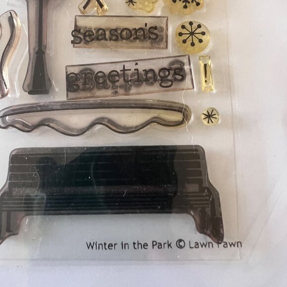 LAWN Fawn Winter in the Park Clear Cling Stamp Set Cardmaking Scrapbooking DIY - Picture 4 of 5